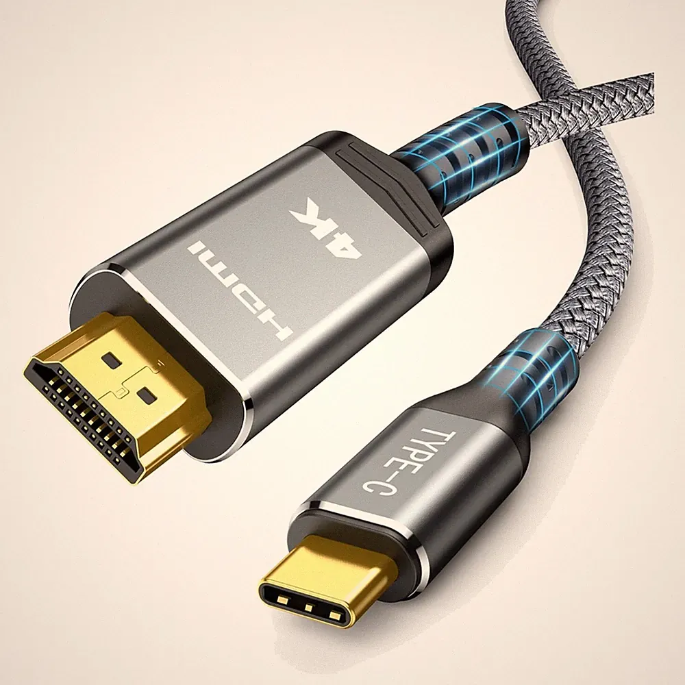 USB C zu HDMI Kabel 4K@60Hz 4.5M für Monitore, Fernseher, Projektoren