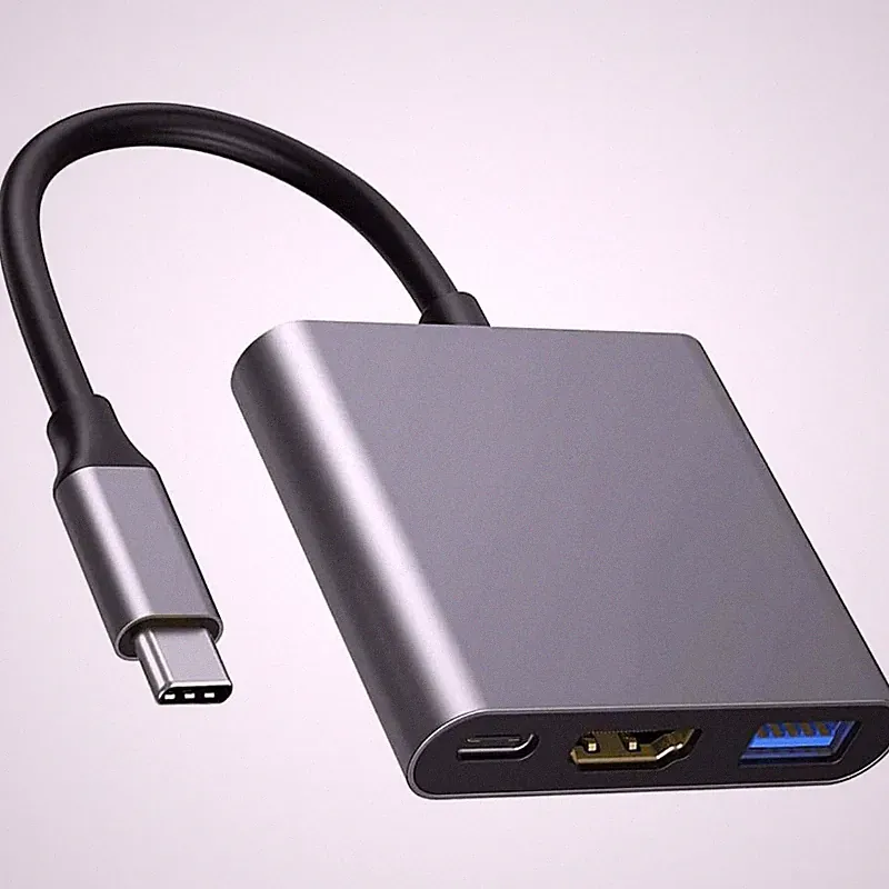 USB-C zu HDMI Multiport Adapter 4K 60Hz mit USB 3.0 und 100W PD Ladeanschluss