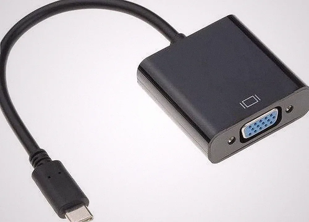 USB C zu VGA Adapter Stecker USB C auf VGA Adapter Kabel Schwarz