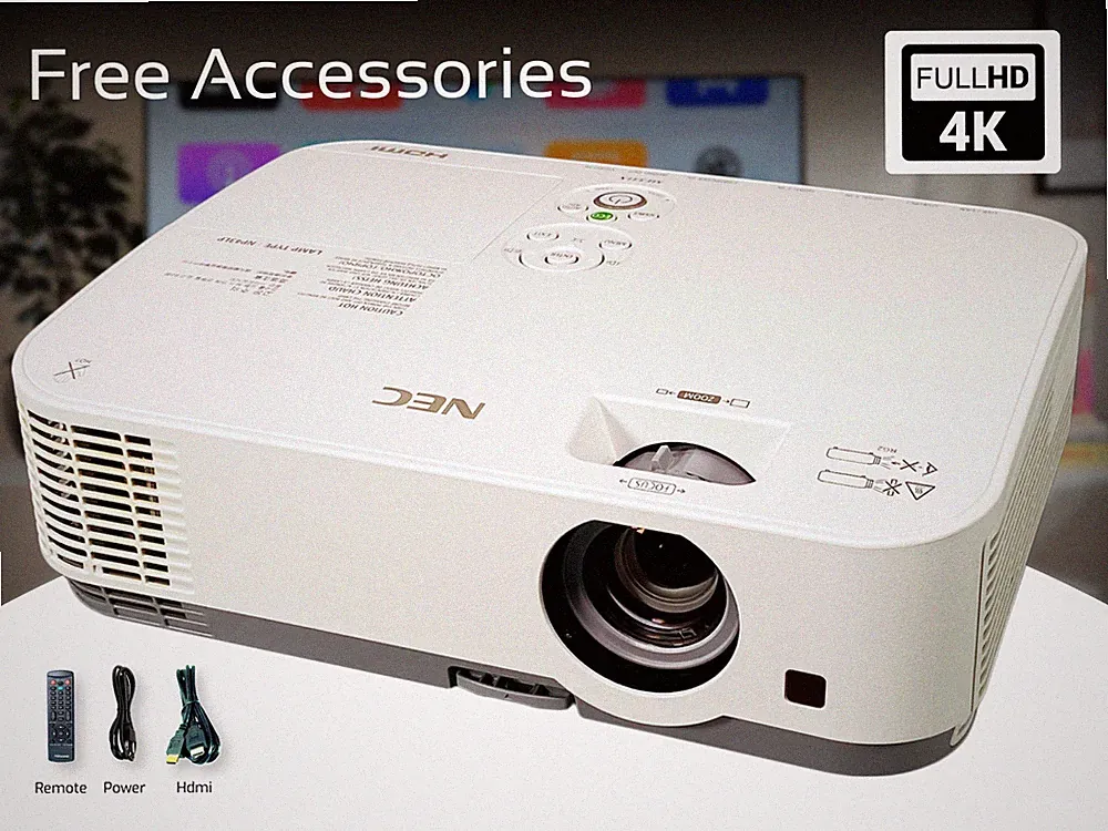 USB Display 3LCD Projektor 4K 3300 Lumen 20W Starke Einbau Lautsprecher M / Set