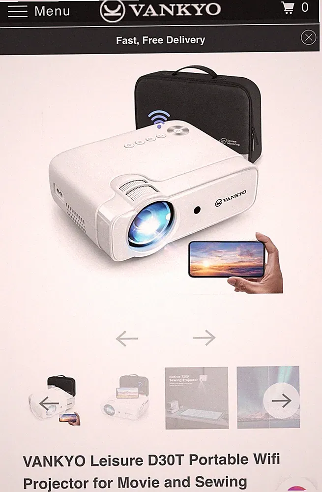 VANKYO D30T Mini Beamer FHD WLAN Projektor, 720P Integrierter Lautsprecher