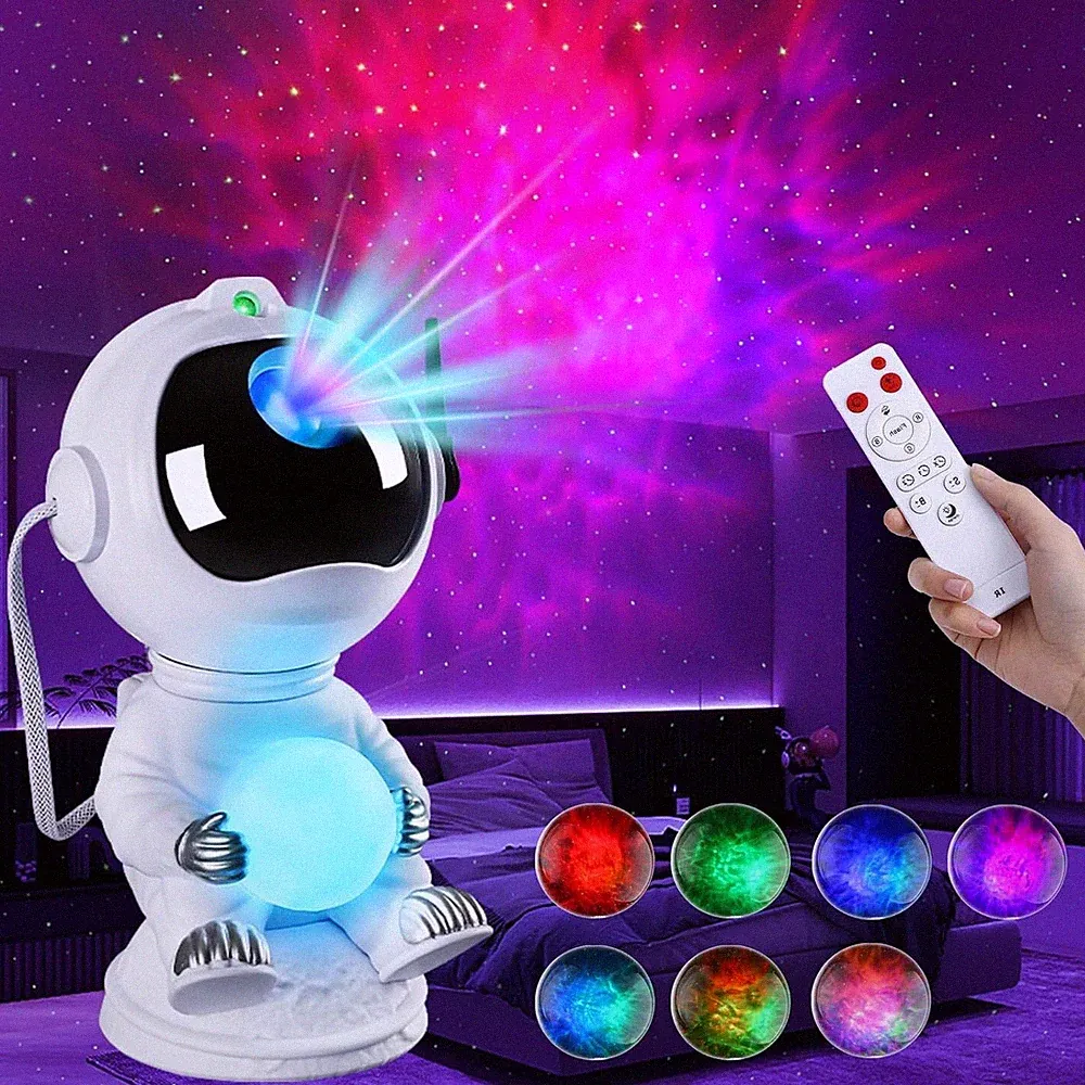 Veetop Astronaut Galaxy Projektor, Sternenprojektor Sternennachtlicht mit Nebel