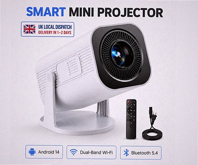 Ven-Dens 2K 4K Android Beamer Smart WiFi Mini Bluetooth Office Home HDMI
