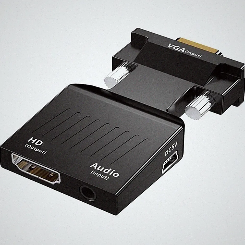 VGA auf HDMI Adapter 1080P Audio Konverter für PC Laptop Projektor Monitor