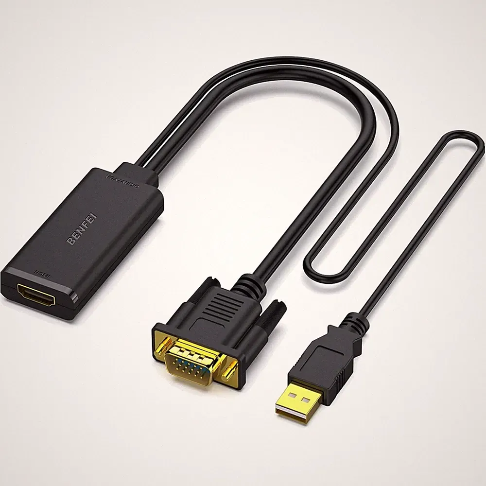 VGA auf HDMI Adapter 1080P Audio Konverter für PC TV Monitor Beamer
