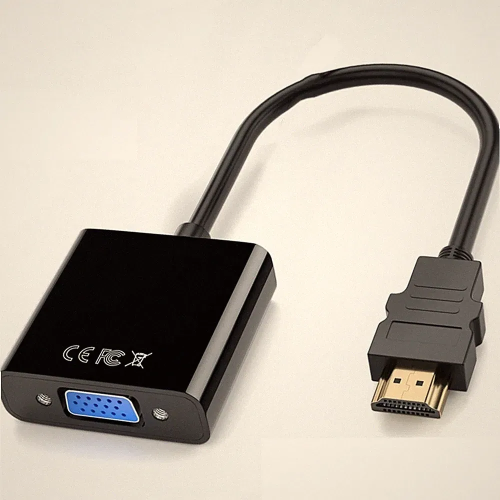 VGA auf HDMI Adapter 1080P Full HD Video Konverter für PC Laptop Beamer Monitor