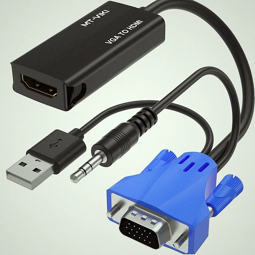 VGA auf HDMI Adapter für PC und Projektoren – 1080P & Audio Unterstützung
