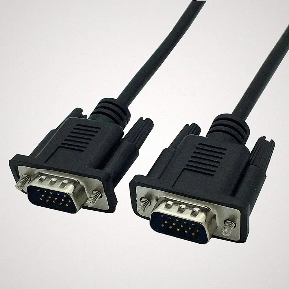 VGA Kabel für Monitor Beamer Bildschirm TFT Stecker Stecker 2m (R-326)