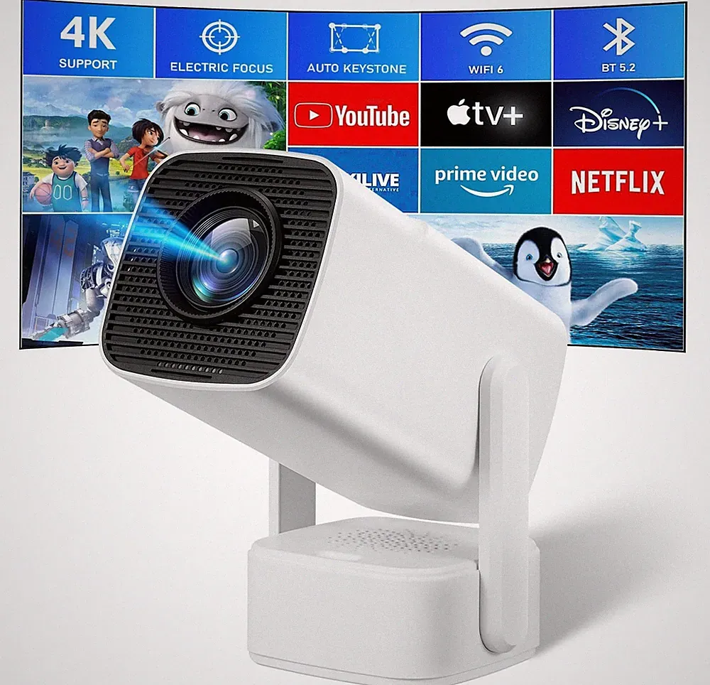 Videoprojektor SEPYMP F800 1080P WiFi 6 BT 5.2 Android 11 Weiß