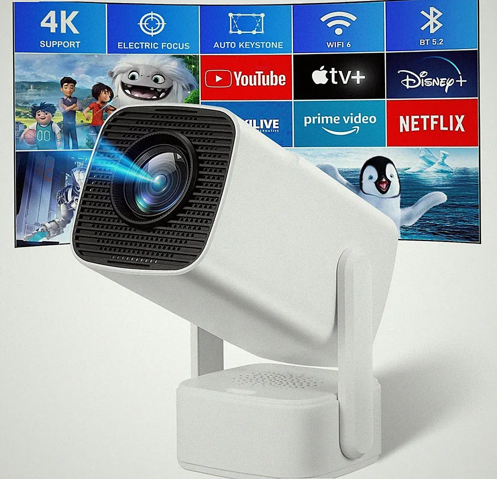 Videoprojektor SEPYMP F800 1080P WiFi 6 BT 5.2 Android 11 Weiß
