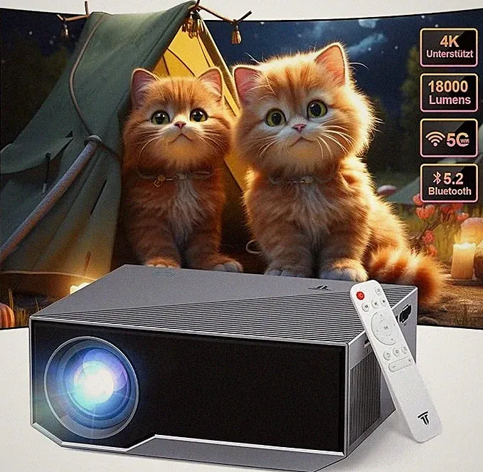 VIDEOPROJEKTOR WIELIO GC05 FULL HD HDMI WIFI BLUETOOTH USB 1080P TRAGBAR