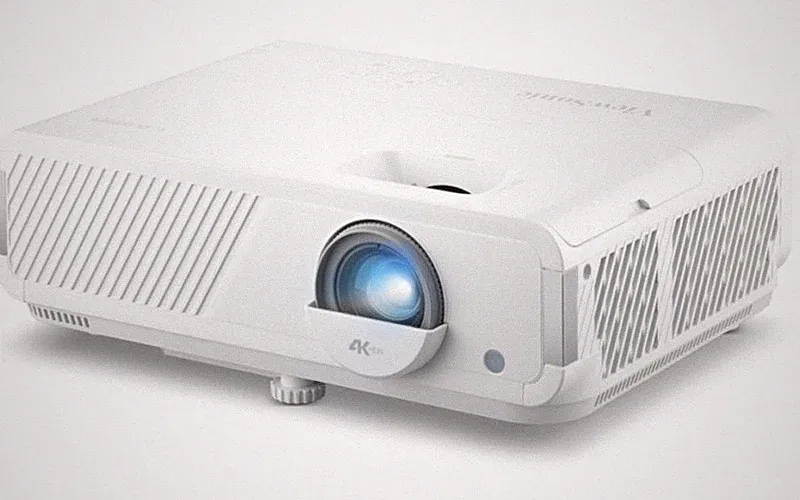 ViewSonic LX750-4KE Laser-Beamer 4000 ANSI Lumen 4K UHD Google TV Weiß Heimkino