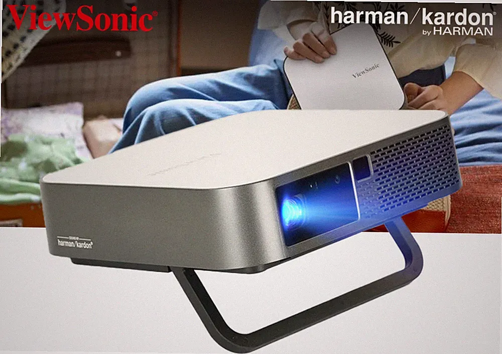 ViewSonic M2e Smart Tragbarer LED Projektor 1080p Full HD 400 ANSI Harman Kardon