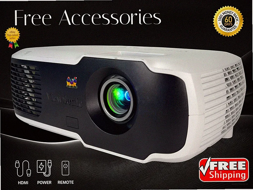 ViewSonic PA502S DLP Beamer für Filme & Gaming 3500 Lumen Full HD 3D Kit