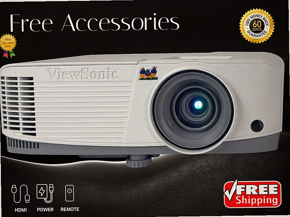 ViewSonic PG707W DLP Beamer 4000 Lumen Full HD 3D WXGA 16ms Input Lag w/Kit
