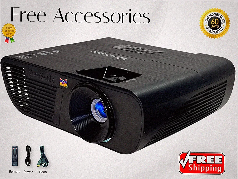 ViewSonic PJD5255 DLP Beamer für Heimkino 3300 Lumen Full HD 3D