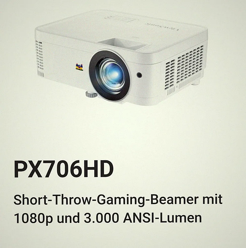 ViewSonic PX706HD DLP Kurzdistanz Beamer 1080p 3000 ANSI Lumen Weiß