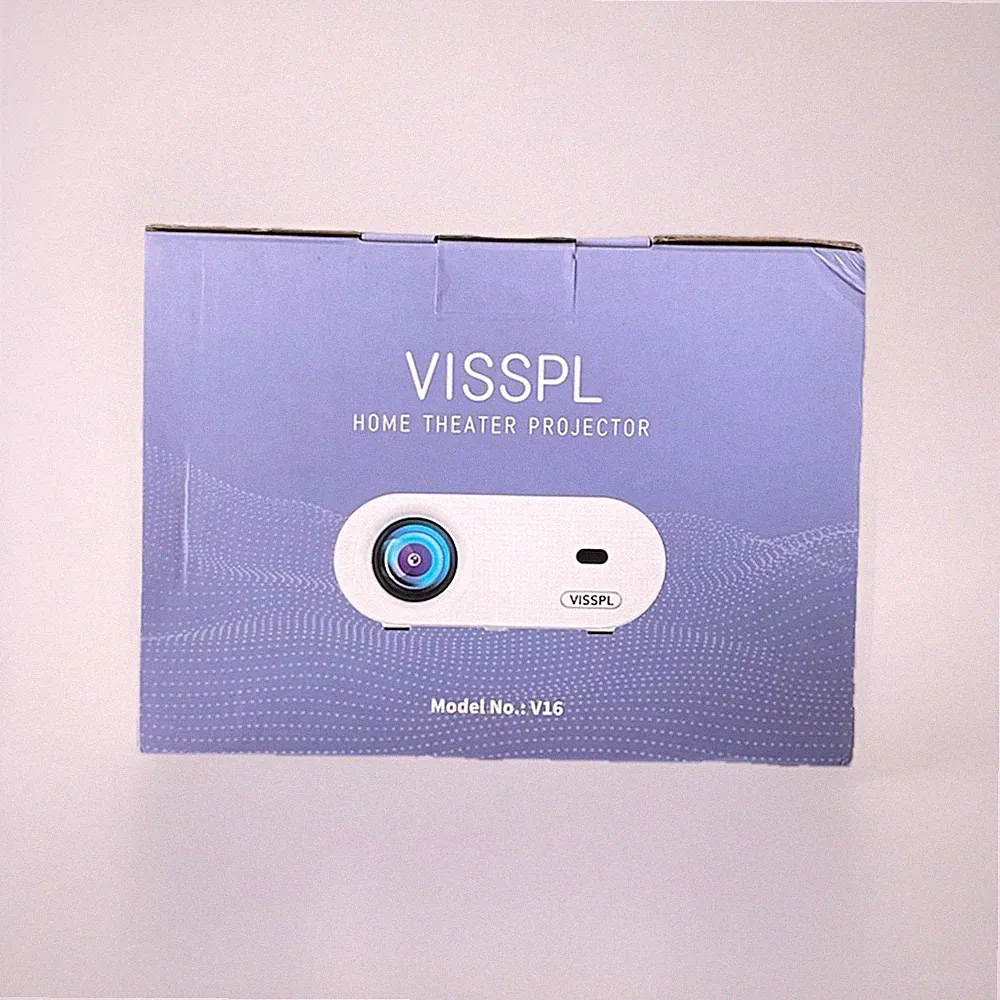 VISSPL V16 Mini Beamer WiFi Bluetooth, 20000L Beamer Klein mit Stativ 1