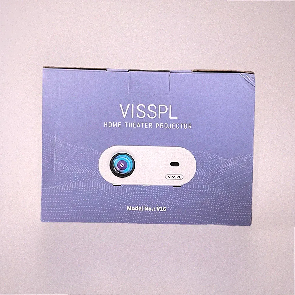 VISSPL V16 Mini Beamer WiFi Bluetooth, 20000L Beamer Klein mit Stativ