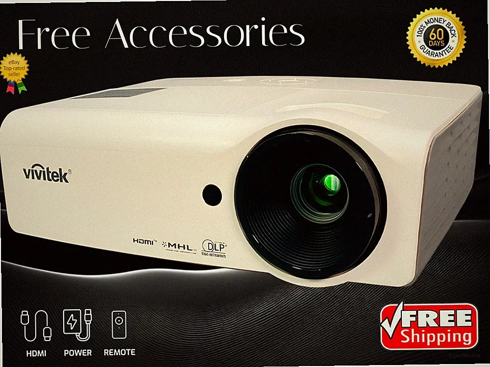 Vivitek D555WH 4K Projektor DLP 2160p 3000 Ansi - Haltbar Lampe bis Zu 10K Hours