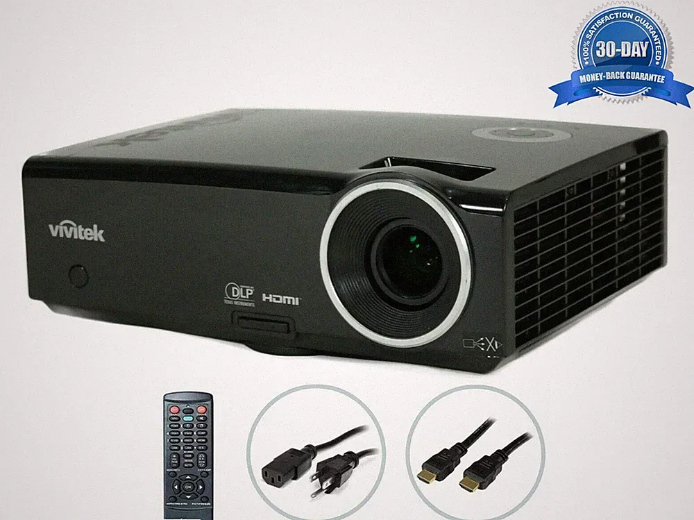 ViviTek D837 DLP Projektor Präsentation Kino Gaming Zuhause + Bundle Wählen