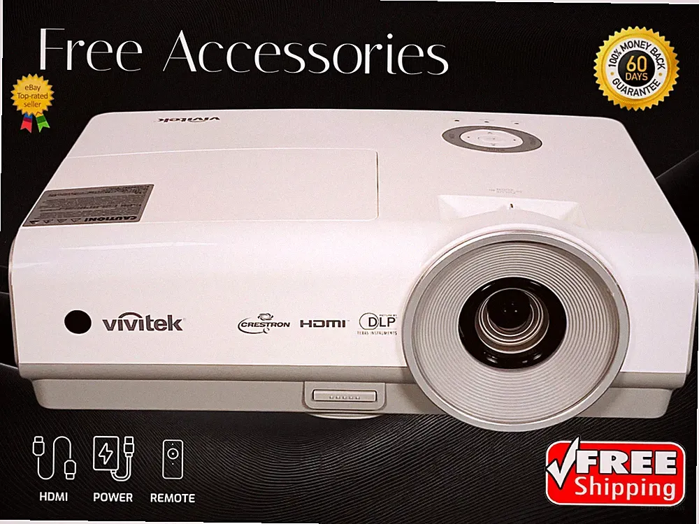 Vivitek D859 DLP Beamer 3600 ANSI Lumen 4K für Filme Gaming YouTube