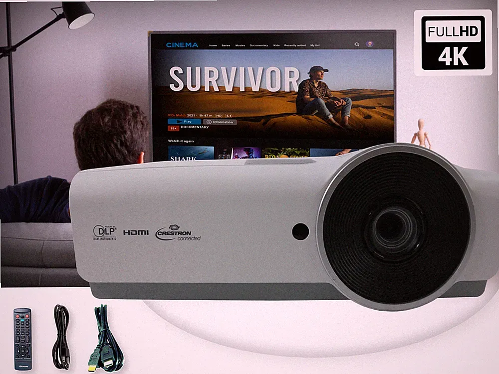Vivitek DX813 DLP Beamer für Heimkino, 3600 ANSI Lumen, 2160p, 4:3