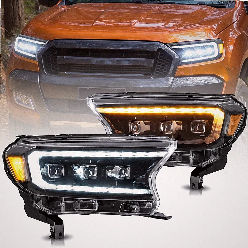 VLAND 2X LED Projektor Scheinwerfer E-MARK Für 2015-2021 Ford Ranger (T6) Raptor