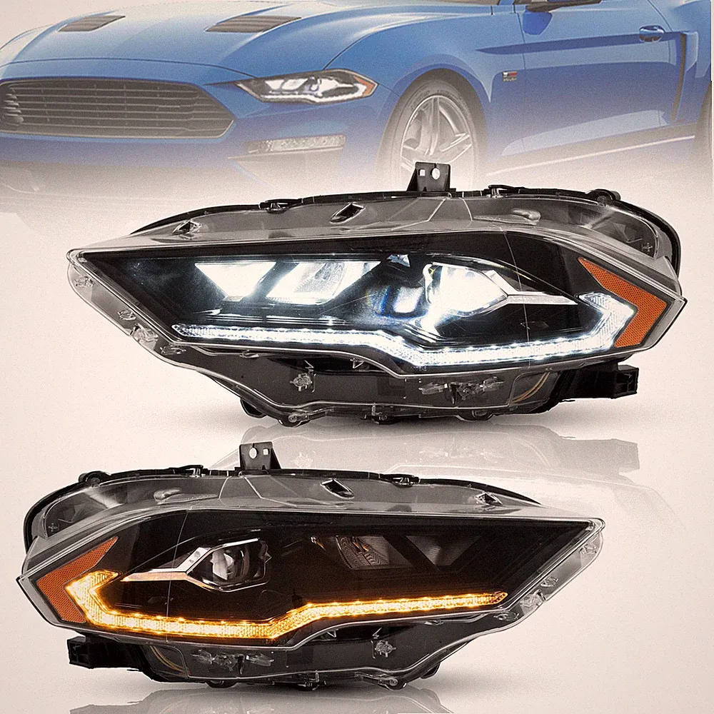 VLAND Für 2018 2019 2020 2021 2022 2023 Ford Mustang LED-Projektor Scheinwerfer