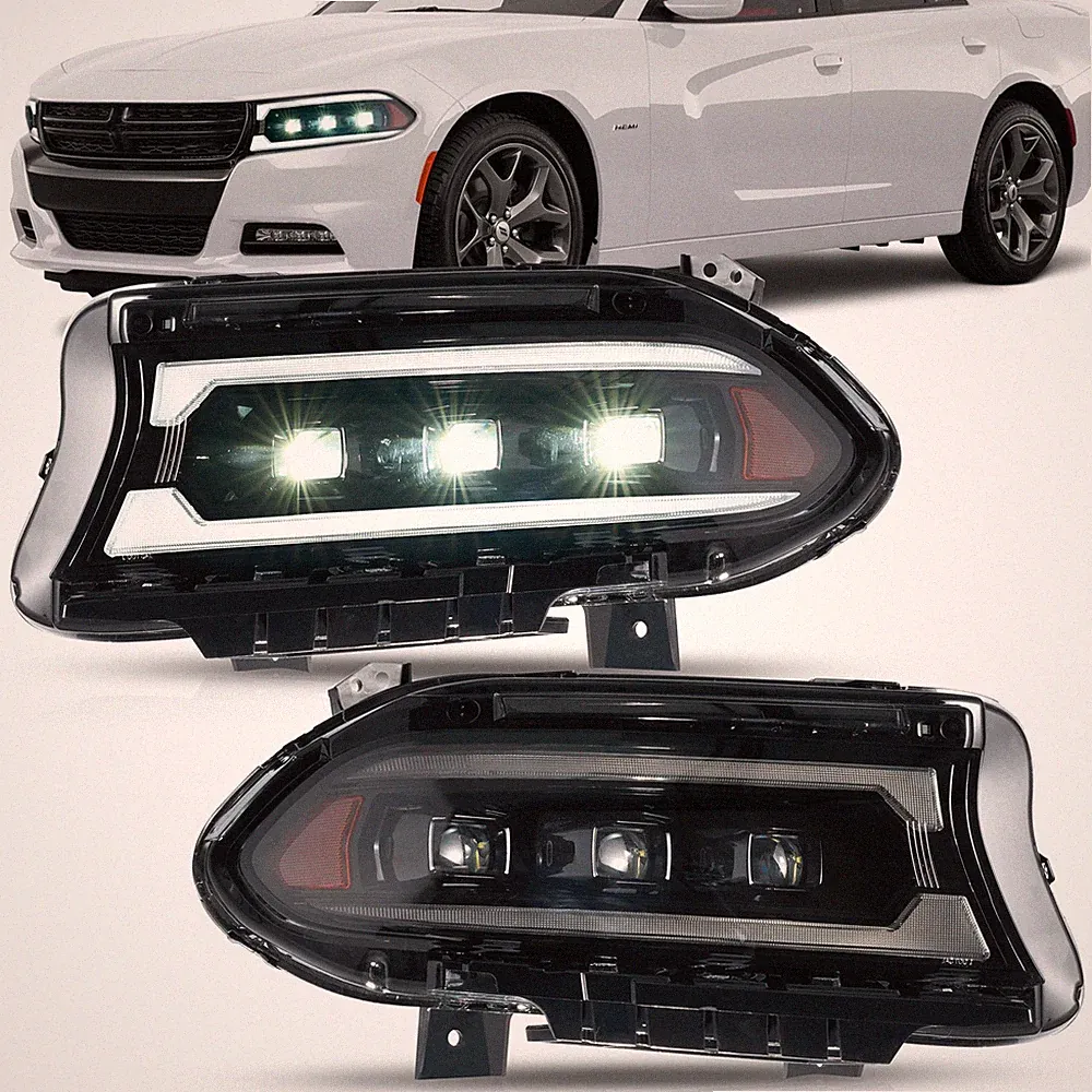 VLAND für Dodge Charger 2015-2023 LED-Scheinwerfer Tagfahrlicht & Startanimation