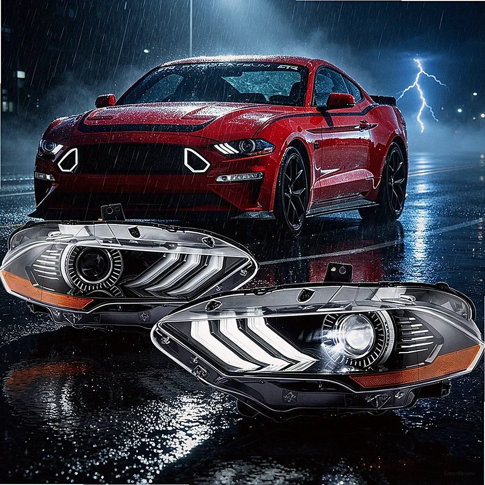 VLAND LED Frontscheinwerfer Für Ford Mustang 2018-2023 Mit Sequentiellen Lampen