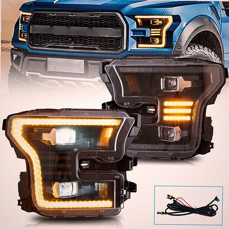 VLAND LED Scheinwerfer Für 2015 2016 2017 Ford F-150 SVT Start-up Animation