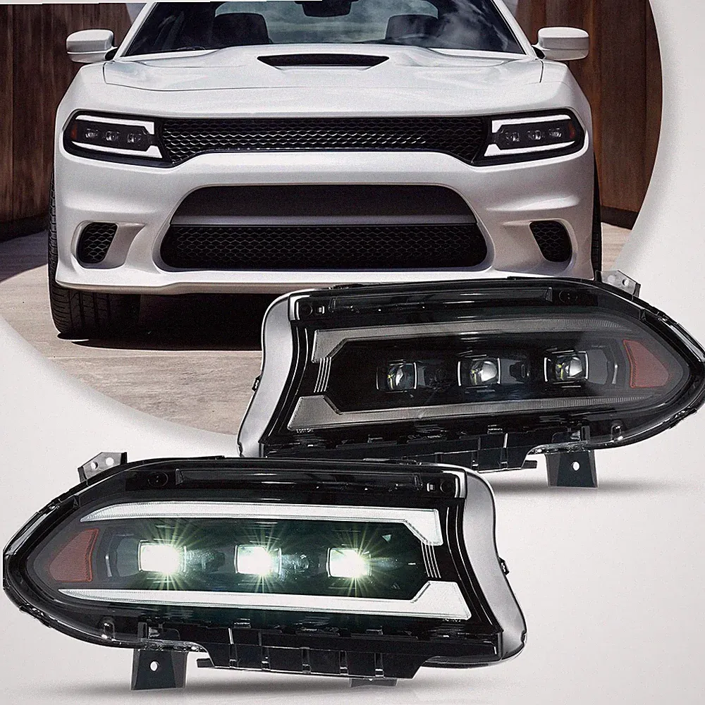 VLAND LED-Scheinwerfer für Dodge Charger 2015-2023 Tagfahrlicht & Startanimation