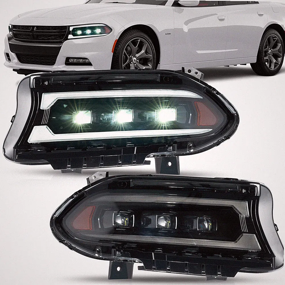 VLAND LED-Scheinwerfer Tagfahrlicht & Startanimation für Dodge Charger 2015-2023