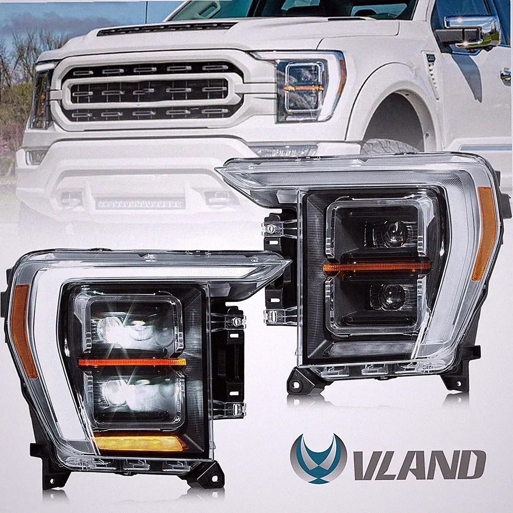 VLAND Projector FULL LED Scheinwerfer für Ford F-150 2021 2022 2023 2024 1paar
