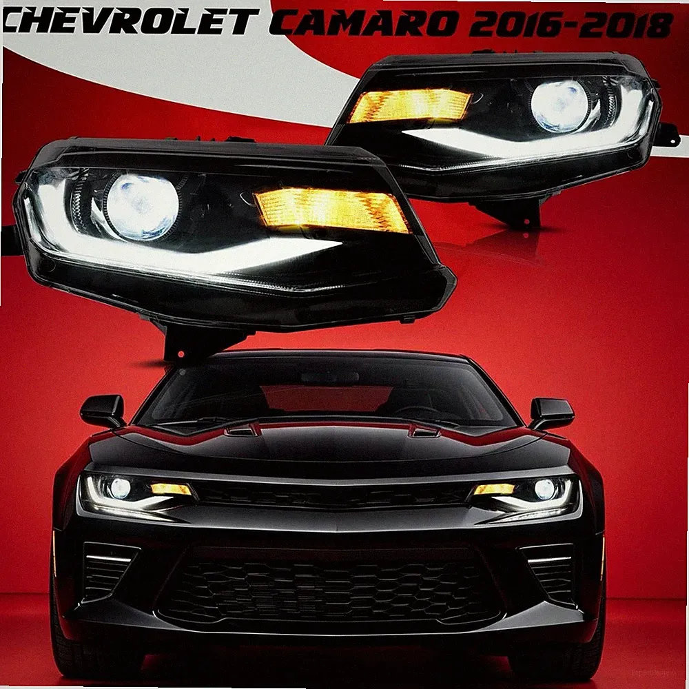 VLAND Projector Headlights LED 2016 2017 2018 Chevrolet Camaro Front Lamps Paar