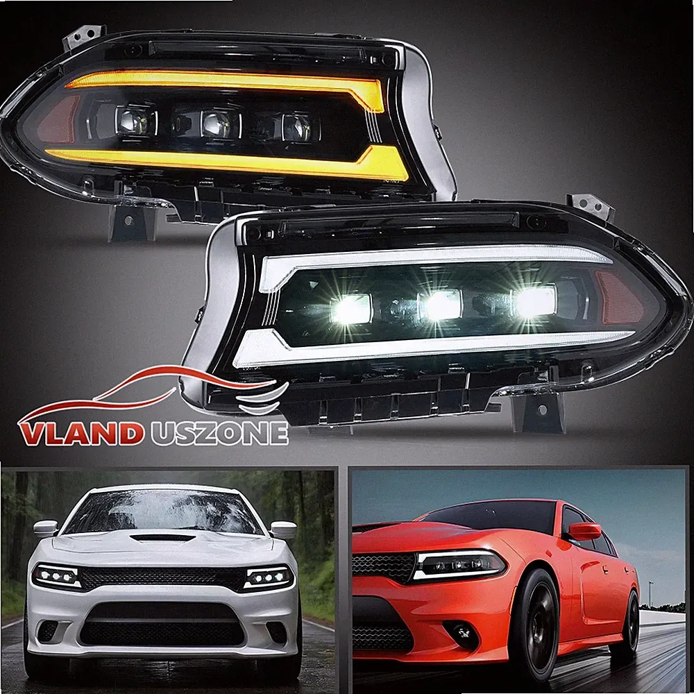 Voll-LED-Scheinwerfer Tagfahrlicht & Startanimation für Dodge Charger 2015-2023