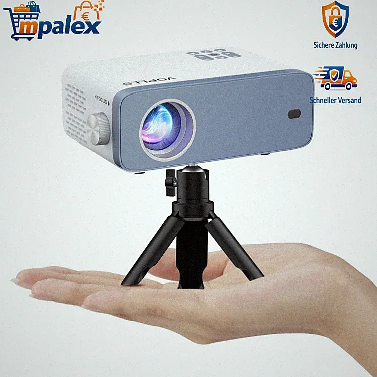 VOPLLS Mini Beamer 19000L Full HD 1080P 50