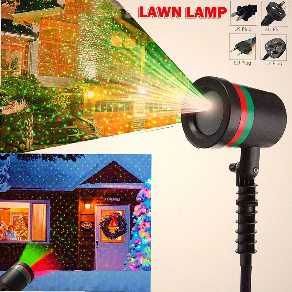 Weihnachten im Freien bewegliche LED Schneeflocke Laser Projektor Licht Lampe