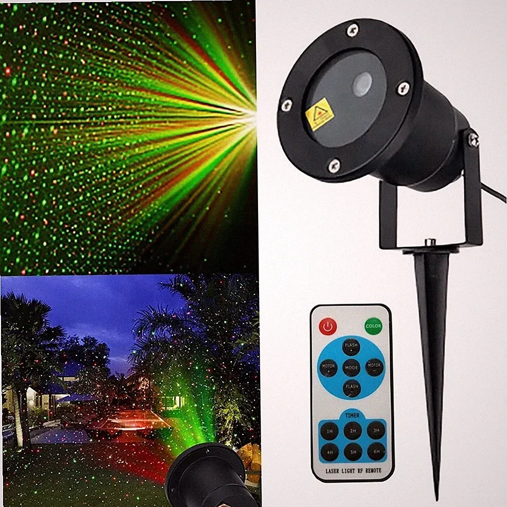 Weihnachten Rot Grün LED Laser Projektor Licht Outdoor Garten Moving Light Decor
