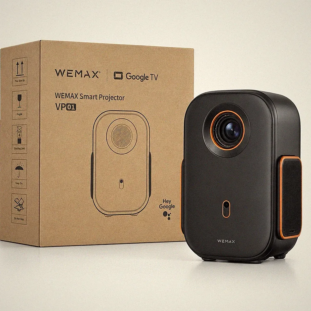 WEMAX VP01 Smart Projector Mini Beamer Full HD 1080p | Google TV & Netflix OVP