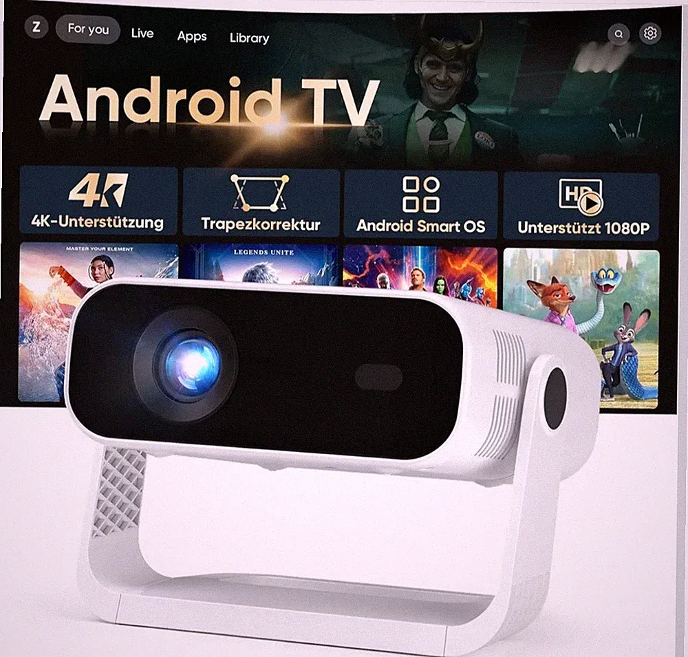 Wielio® Smarter Mini Projektor - Full HD 1080p - 25.000 Lumen - Neu - UVP : 289€