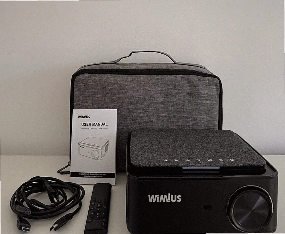 WiMiUS K1 Beamer FHD 1080P 1200 ANSI Lumen 5G WiFi Bluetooth 4K Unterstützung