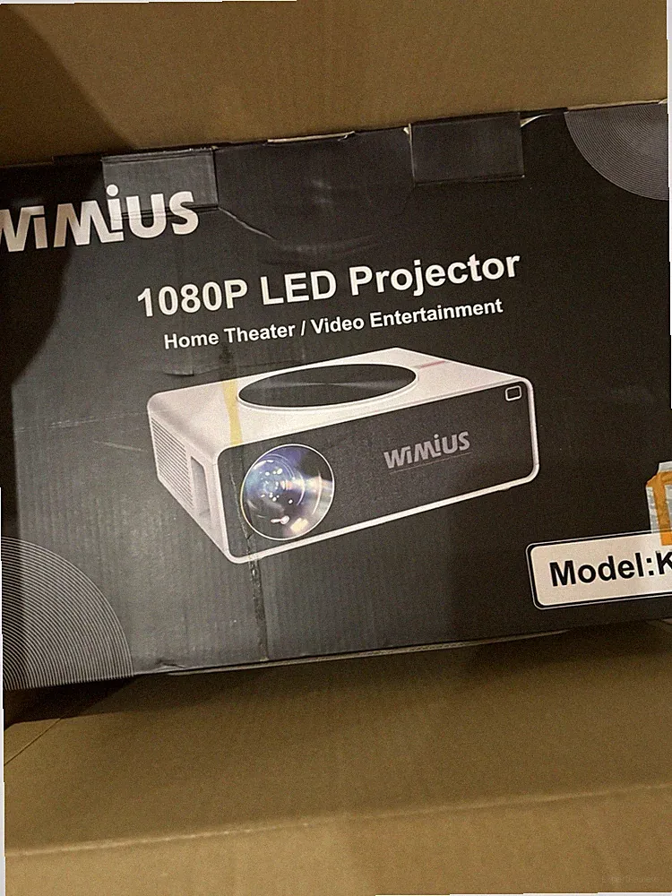 WiMiUS K1 Beamer Full HD 1080P 5G WiFi Bluetooth, Projektor Video 25000 Lumen
