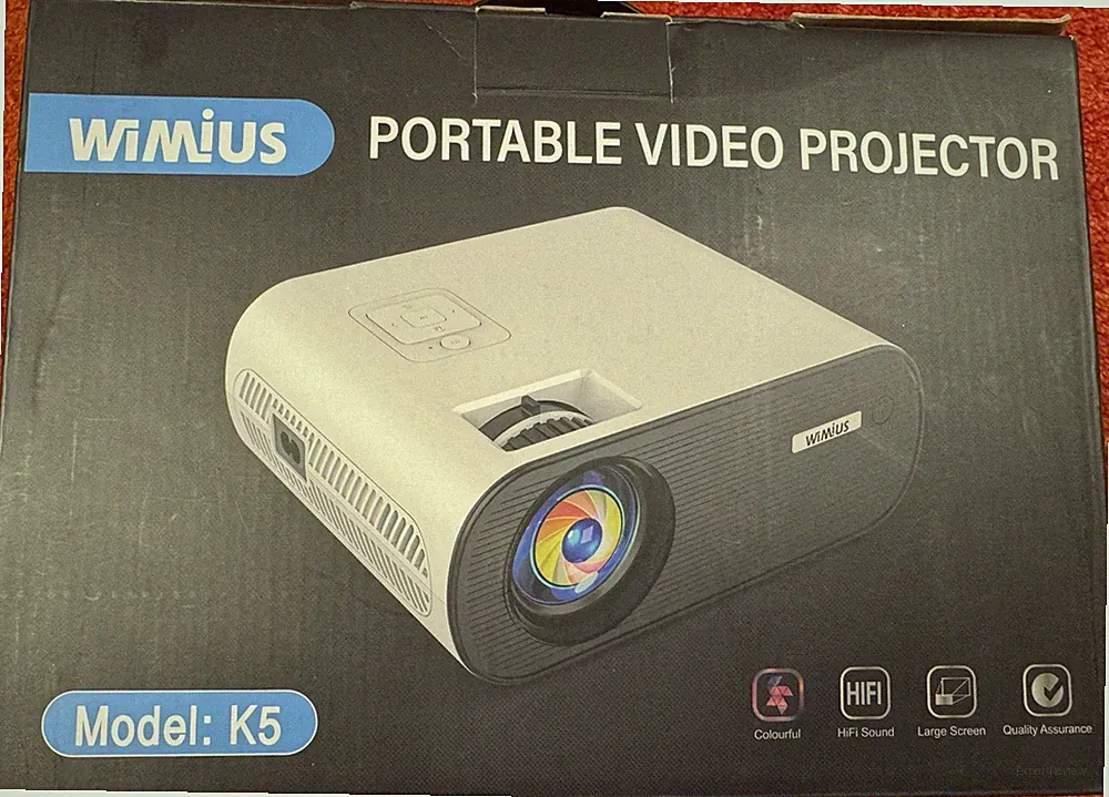 Wimius Portable Led Projector K5 White Weiß 212 x 172 x 80 mm Mini Beamer Neu