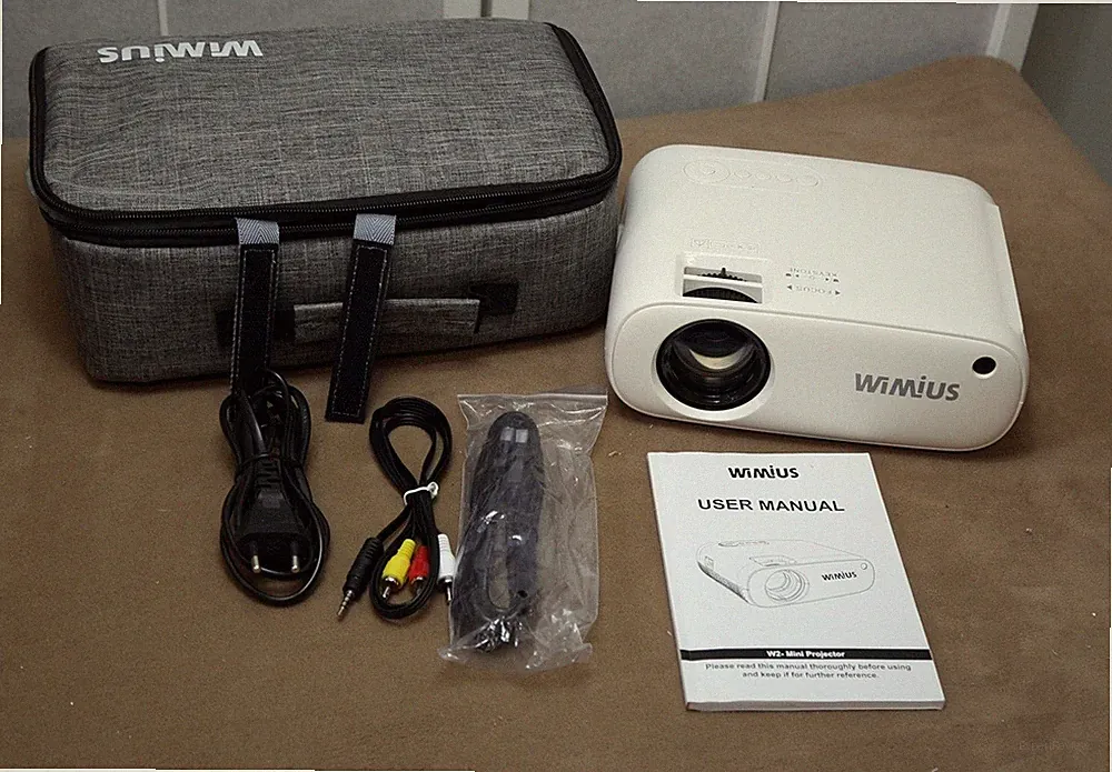 Wimius W2 YP12 Beamer 720p WiFi Bluetooth, 7000 Lumen OHNE Fernbedienung