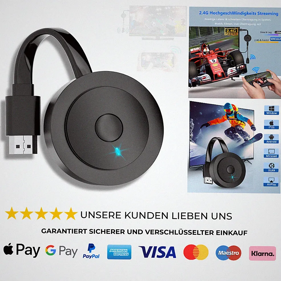 Wireless HDMI Adapter Drahtlos HD Streaming Fernseher