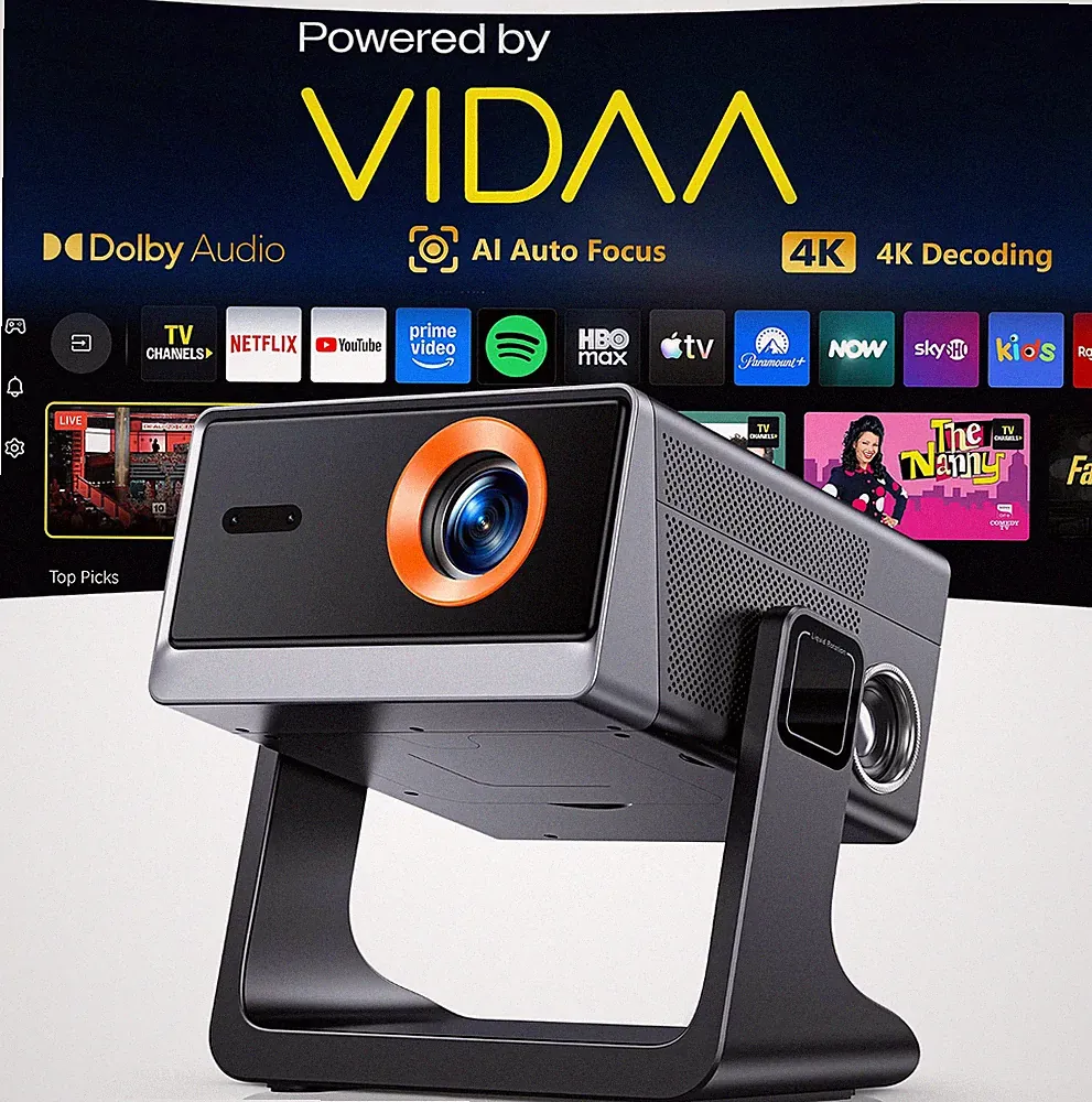 Wolfang 4K Projektor, Smart Projektor Bundle neu, letzter, UVP 259£