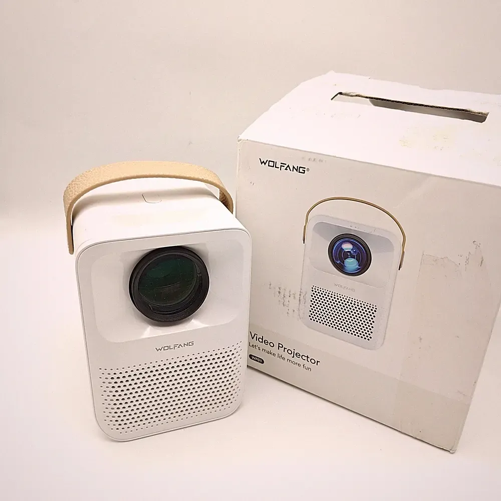 WOLFANG Mini Beamer 4K, 1080P, 15000 Lumen, WiFi Bluetooth