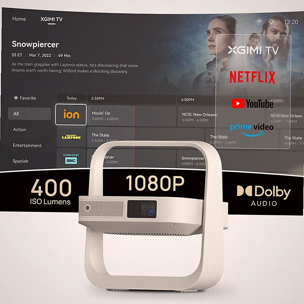 XGIMI Elfin Flip, 1080P Tragbarer Beamer, DLP Projektor, Lizenziertes Netflix